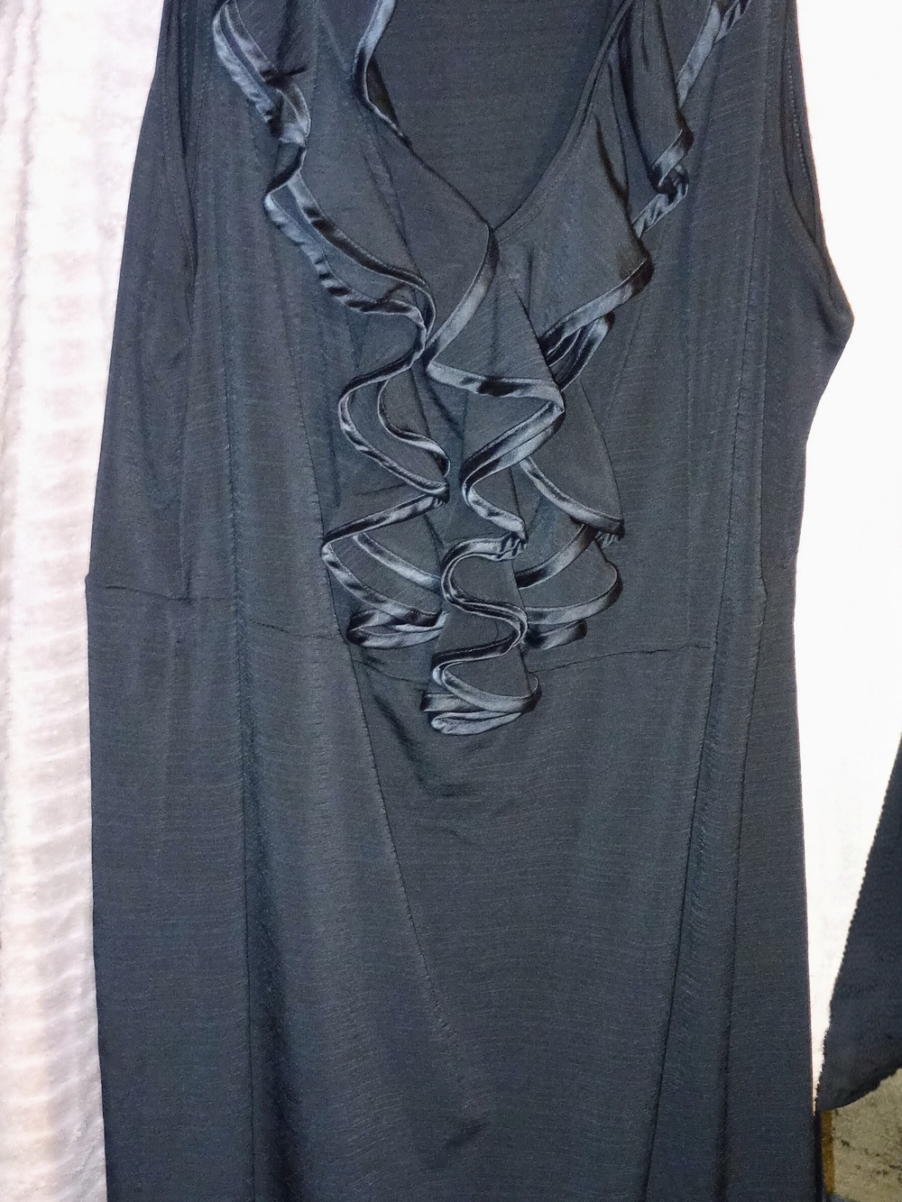 HeartSoul Black Midi Dress with Ruffle Detail